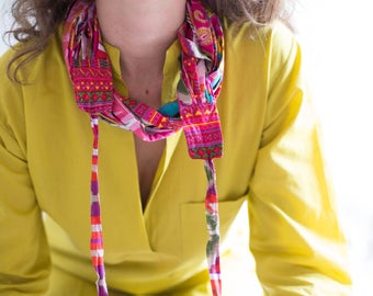 Summer scarf necklace