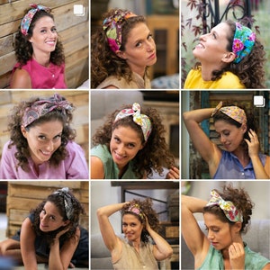 Colorful Bow Headband,Headbands for women,Hair Accessory,Unique Headband,Fashion Headbands,Summer Hair Accessories, Hairband Extra wide ,