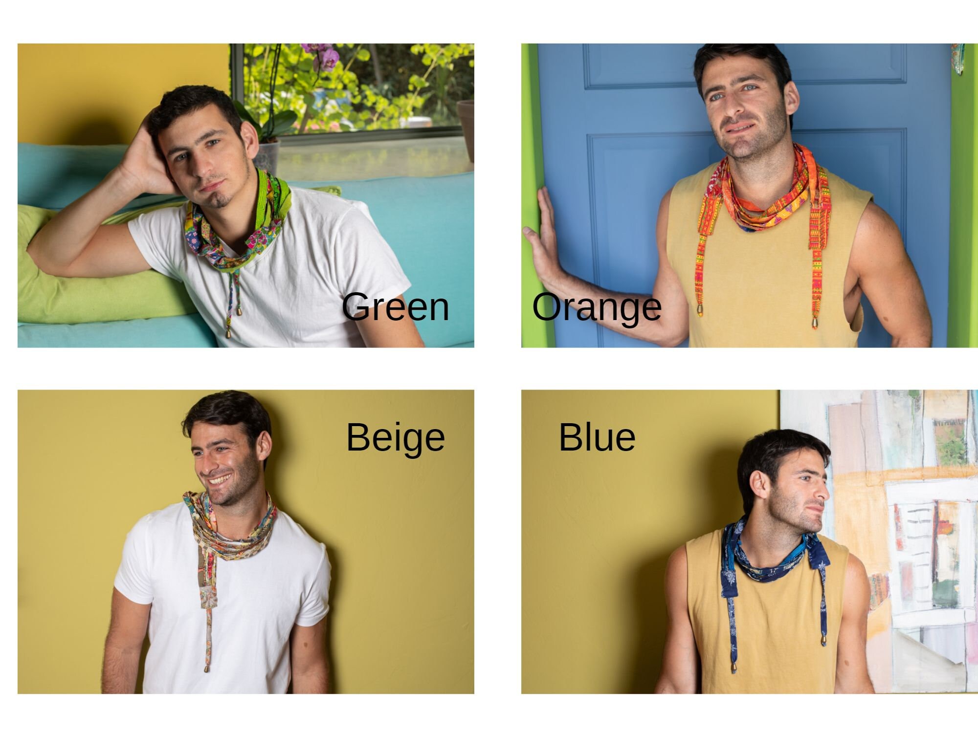 Men's Festival Clothing, Festival Scarf, Men's Neck Scarf, Men's Long ...