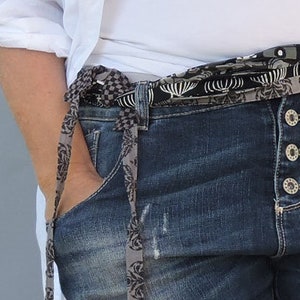 Cinturón ecológico negro, Accesorios festivales, Cinturones para mujer