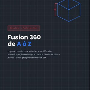Complete PDF-handleiding voor Fusion 360 | 3D CAD-modellerings-e-book voor beginners tot professionals | Schetsen, samenstellen, renderen, STL-export | Digitale download