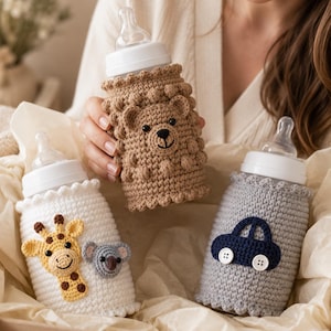 3 schattige haakpatronen voor babyfleshoesjes (PDF) - met beer-, safari- en auto-ontwerpen
