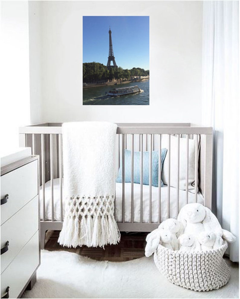 Paris View Instant Digital Download of my Paris Trip Photo Eiffel Tower Bateaux on River Seine Home Decor Gifts PGullett image 2