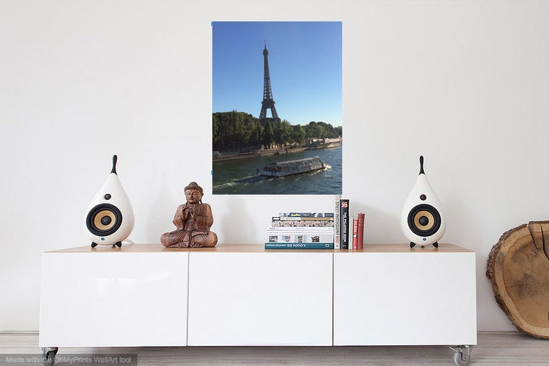Paris View Instant Digital Download of my Paris Trip Photo Eiffel Tower Bateaux on River Seine Home Decor Gifts PGullett image 6
