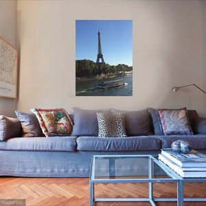 Paris View Instant Digital Download of my Paris Trip Photo Eiffel Tower Bateaux on River Seine Home Decor Gifts PGullett image 5