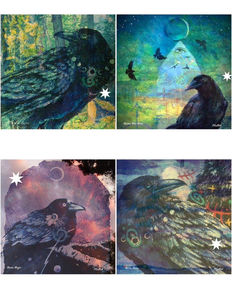 Instant Download MAGICAL RAVENS Digital Collage Sheet for Prints ...