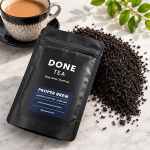 Proper Brew Yorkshire svart te | Lösbladig blandning för vardagsbruk från DONE Tea