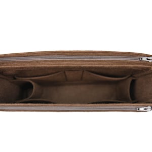 Organisateur d'insertion de sac personnalisable avec doubles poches zippées, organisateur d'insertion de sac en feutre
