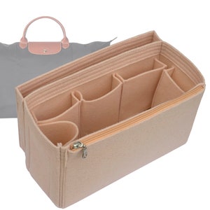 Customizable "Le Pliage Travel  Large Bag" Felt Bag Insert Organizer And Bag Liner In 20cm/8inches Height, Peach Color