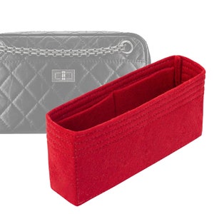 Customizable &quot;Reissue 2.55 Camera Bag&quot; Felt Bag Insert Organizer And Bag Liner In 12cm/4.7inches Height, Red Color