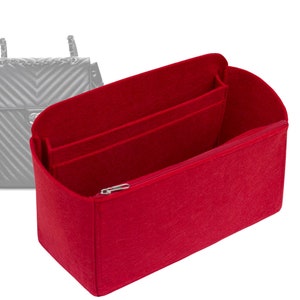 Customizable &quot;Urban Spirit Small Backpack&quot; Felt Bag Insert Organizer And Bag Liner In 18cm/7inches Height, Red Color