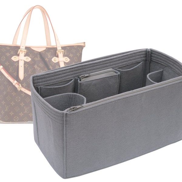 Customizable "Palermo GM Bag" Felt Bag Insert Organizer And Bag Liner In 18cm/7inches Height, Silver Gray Color