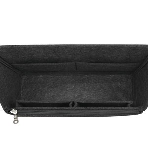 Customizable Christopher PM Bottom Length 12.6''/32 cm Felt Bag Insert Organizer In 11.8/30 cm Height, Bag Liner, Black image 3