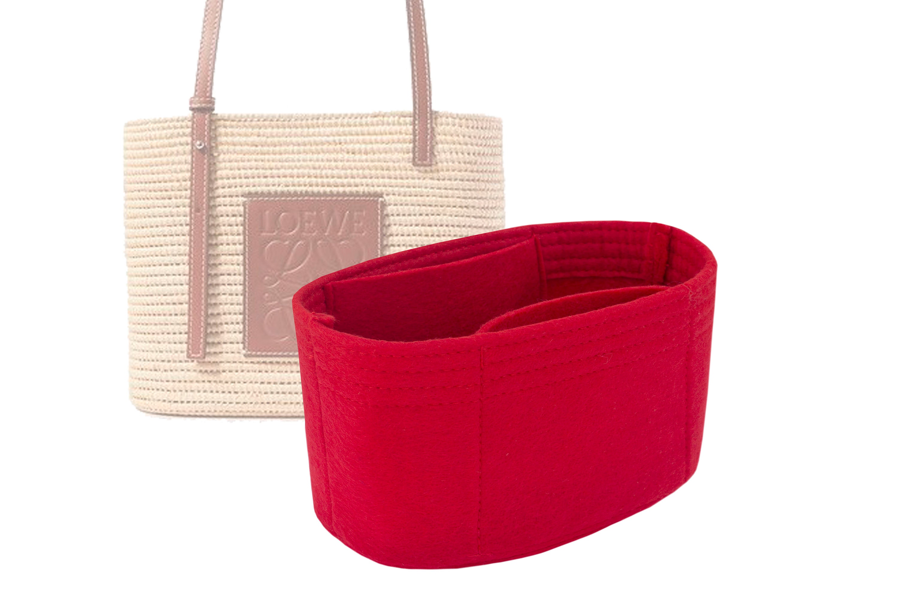 + Paula's Ibiza small leather-trimmed woven raffia tote