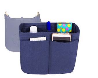 Customizable &quot;Evelyne PM 29 Bag&quot; Felt Bag Insert Organizer And Bag Liner In 20cm/8inches Height, Navy Color