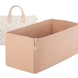 Customizable &quot;Speedy 35 Bag&quot; Felt Bag Insert Organizer And Bag Liner In 16cm/6.3inches Height, Beige Color