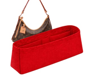 Customizable "CarryAll East-West" Felt Bag Insert Organizer and Bag Liner in 11cm/4.3inches Height