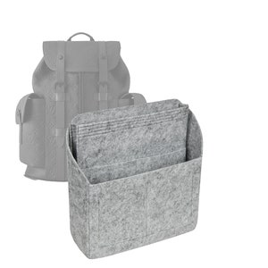 Customizable Christopher PM Bottom Length 12.6''/32 cm Felt Bag Insert Organizer In 11.8/30 cm Height, Bag Liner, Light Gray image 1