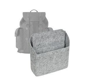 Customizable "Christopher PM - Bottom Length 12.6''/32 cm" Felt Bag Insert Organizer In 11.8"/30 cm Height, Bag Liner, Light Gray