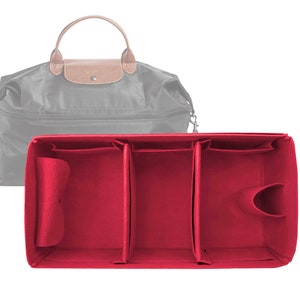 Customizable "Le Pliage 21-Inch Expandable Travel Bag" Felt Bag Insert Organizer And Bag Liner In 20cm/7.8inches Height, Red Color
