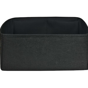 Customizable Birkin 35 Bottom Length 13.7''/35 cm Fabric Lined Felt Bag Insert Organizer In 6.6/17 cm Height, Bag Liner, Black image 5