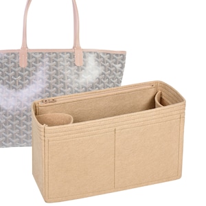 Customizable &quot;Artois PM Bag&quot; Felt Bag Insert Organizer And Bag Liner In 15cm/5.9inches Height, Beige Color