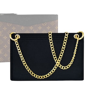 Customizable "Daily Pouch Bag" Felt Bag Insert Organizer And Bag Liner In 19cm/7.4inches Height, Black Color