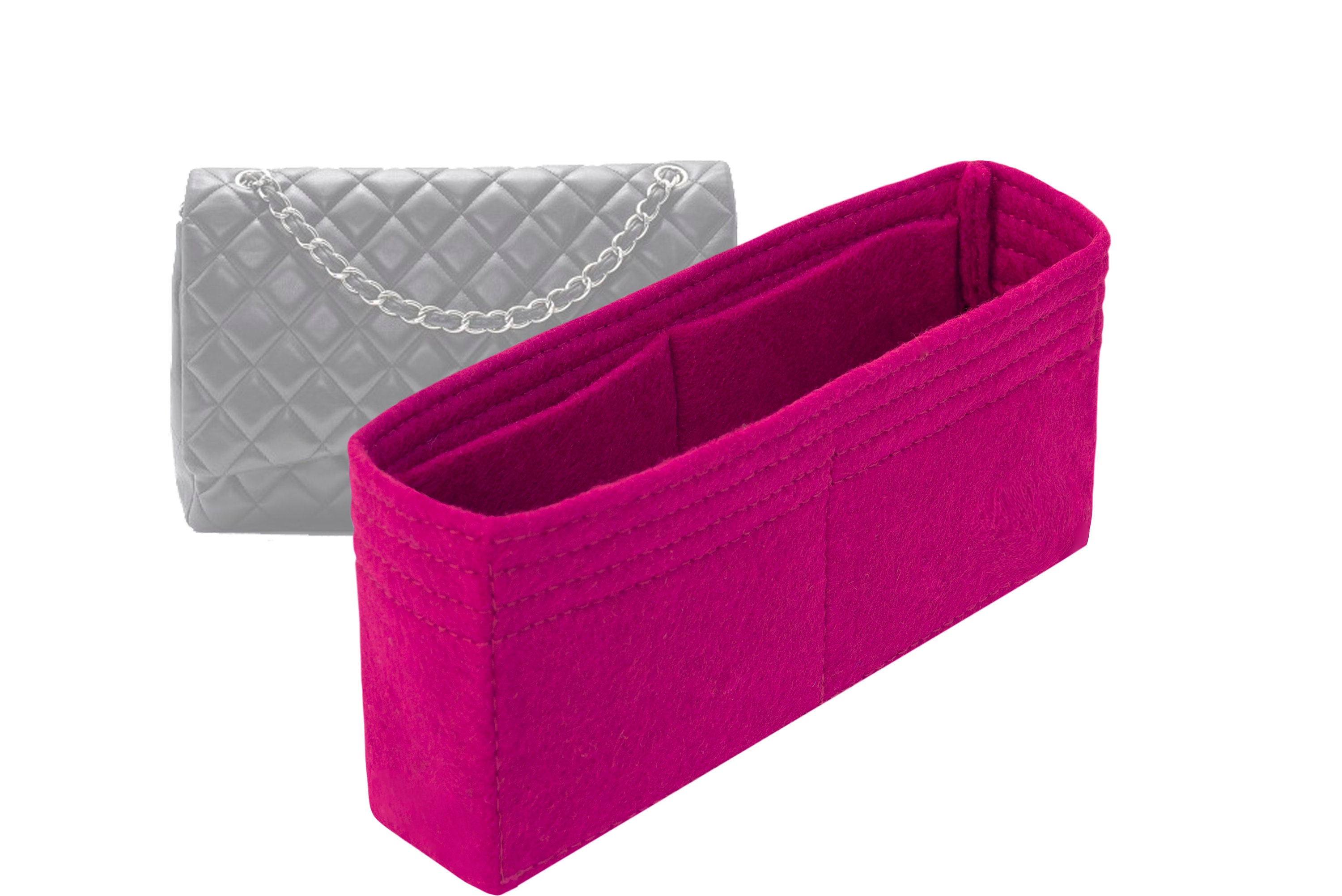 For Classic Flap Insert Organizer Felt Cloth Women Makeup Bag liner Travel  Portable Cosmetic Bag Shaper