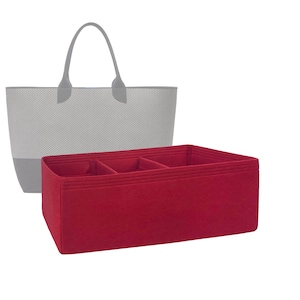 Customizable &quot;The Lightweight Mega&quot; Felt Bag Insert Organizer And Bag Liner In 7.8&quot;/20 cm Height, Red Color