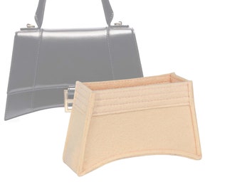 Pour "sablier petit sac à main-bas 22,8 cm/9 pouces" organisateur d'insertion de sac en feutre en 10 cm/3,9 pouces de hauteur, doublure de sac