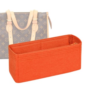 Customizable "Popincourt Haut Bag" Felt Bag Insert Organizer And Bag Liner In 12.5cm/4.9inches Height, Orange Color
