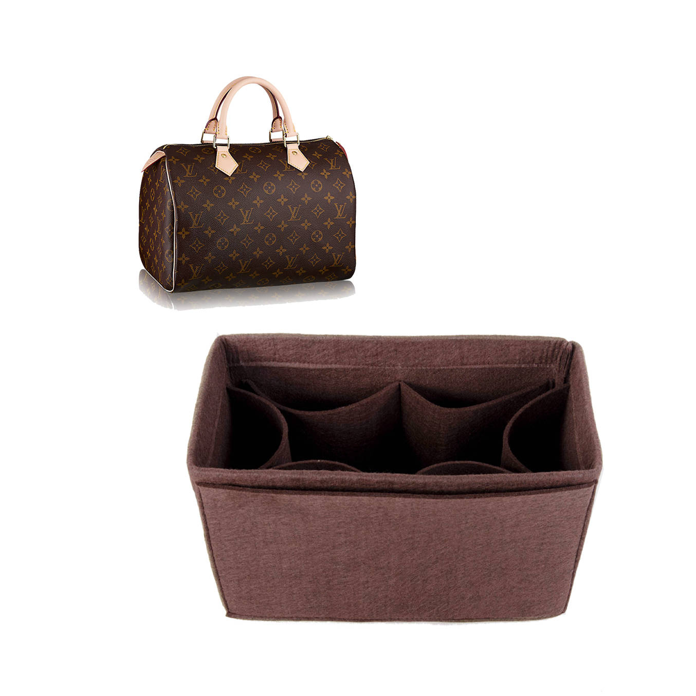 Louis Vuitton speedy Purse insert bag organizer felt bag | Etsy
