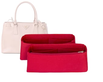 For "Saffiano Lux Medium Tote" SET OF-2  Felt Bag Insert Organizer And Bag Liner,Red