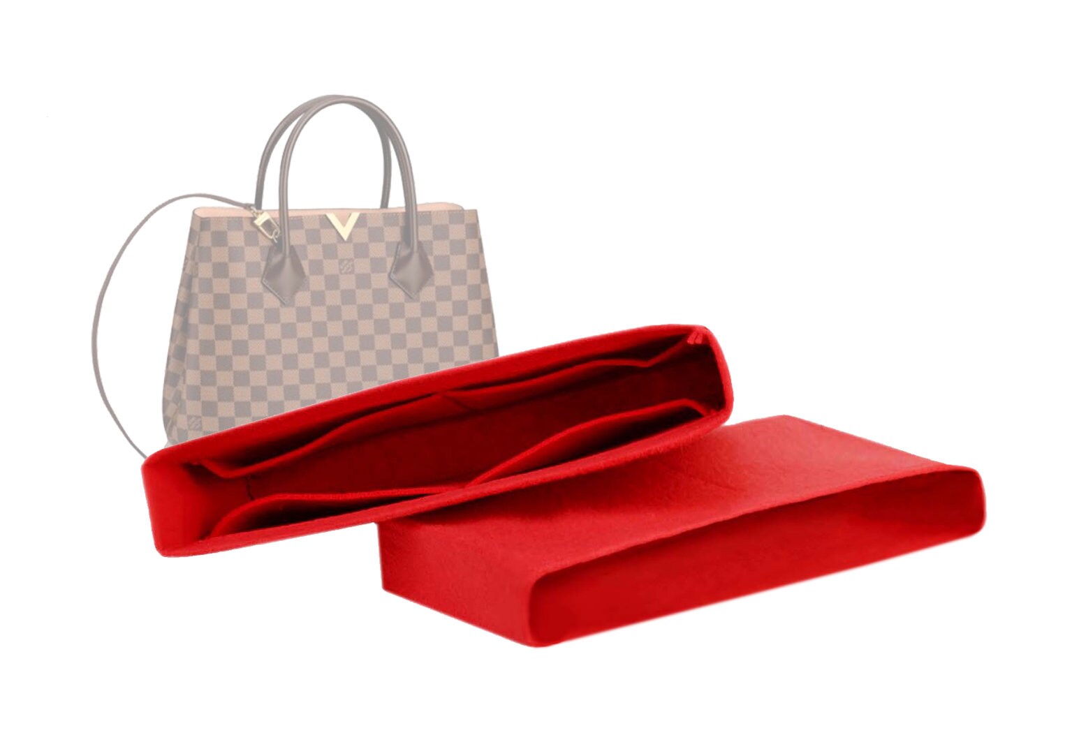 Kaimao Insert for LV Croisette Bag,LV Croisette Insert, LV Croisette  organizer (Red)