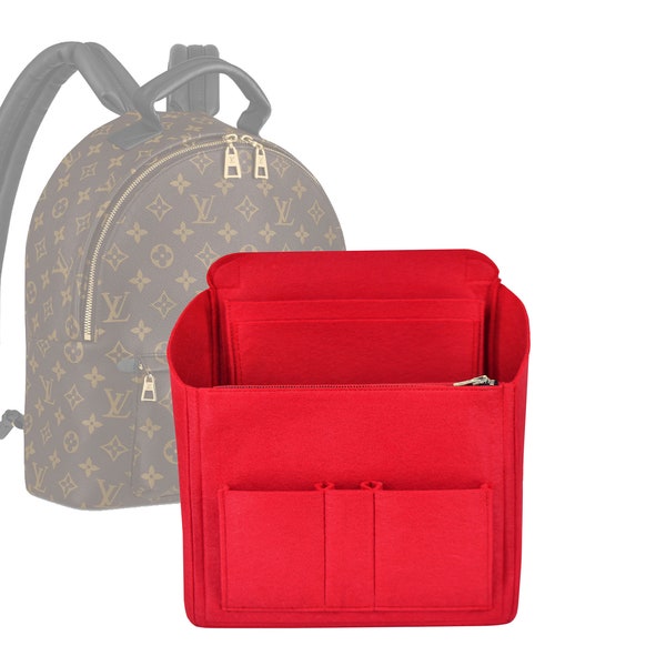 Customizable "Palm Springs Backpack MM Bag" Felt Bag Insert Organizer And Bag Liner In 19.5cm/7.6inches Height, Red Color