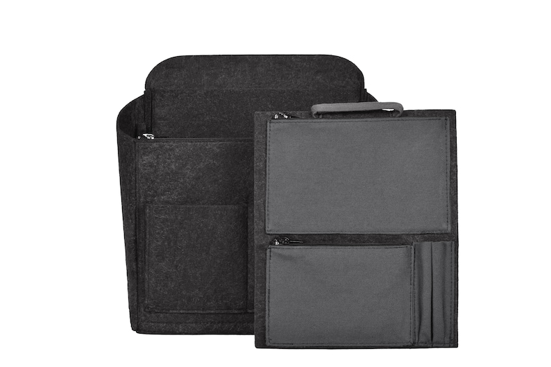 Customizable Bag Insert Organizer, Felt Bag Insert Organizer, With iPad Placer & Laptop Place Worldwide Shipping 4-6 Days image 2