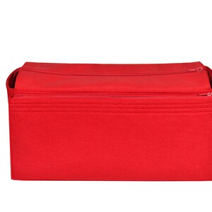 Customizable Neverfull GM Bottom Length 15.7''/39.8 cm Fabric Lined Felt Bag Insert Organizer In 7/18 cm Height, Bag Liner, Red image 4