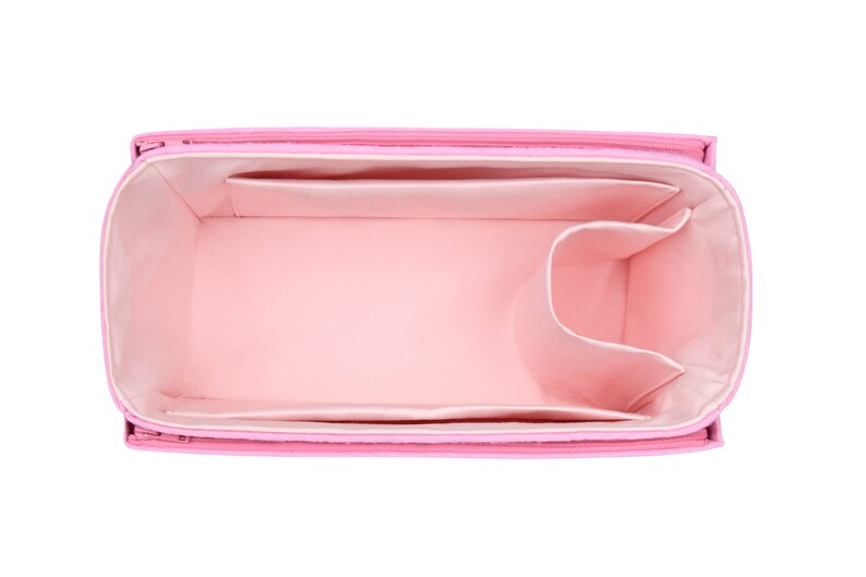 Customizable Neverfull MM Bottom Length 12.2''/31 cm Fabric Lined Felt Bag Insert Organizer In 7/18 cm Height, Bag Liner, Pink Rose image 4