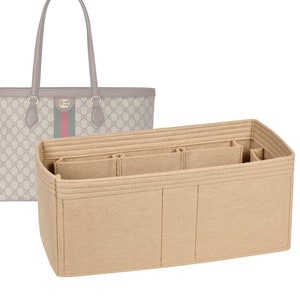 Customizable "Ophidia Tote Medium Bag" Felt Bag Insert Organizer And Bag Liner In 16cm/6.2inches Height, Beige Color