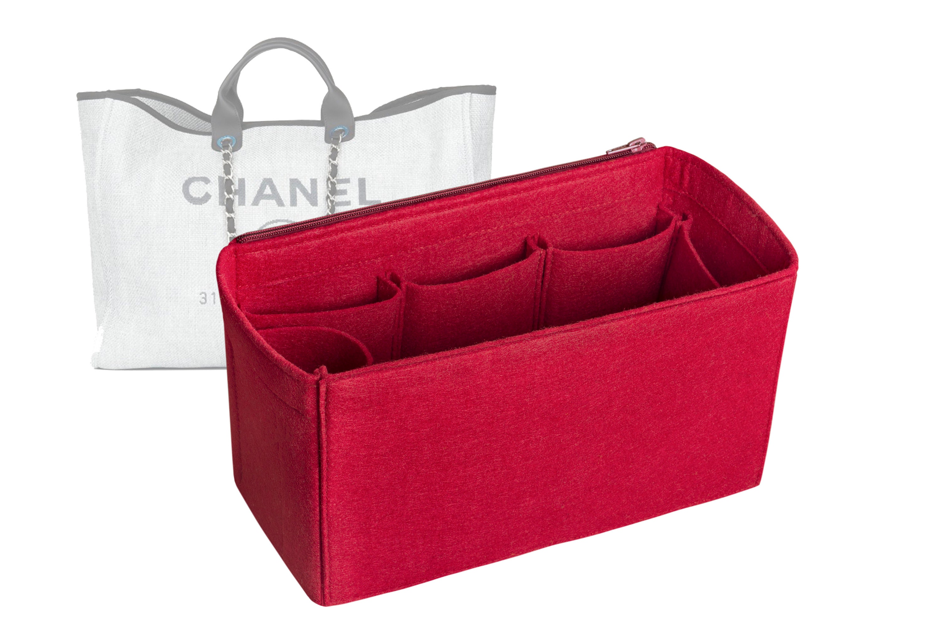 Chanel Deauville Canvas Tote Organizer Insert, Bag Organizer with Laptop  Compartment and Pen Holder