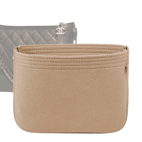 Customizable "Gabrielle Small Hobo Bag" Felt Bag Insert Organizer And Bag Liner In 11cm/4.3inches Height, Beige Color