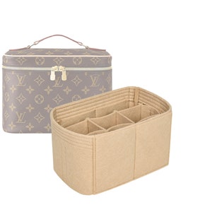 Customizable "Vanity Nice BB Bag" Felt Bag Insert Organizer And Bag Liner In 12.5cm/4.9inches Height, Beige Color