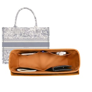 Customizable &quot;Book Tote Bag - Bottom Length 14&#39;&#39;/36.5 cm&quot; Fabric Lined Felt Bag Insert Organizer In 7&quot;/18 cm Height, Bag Liner
