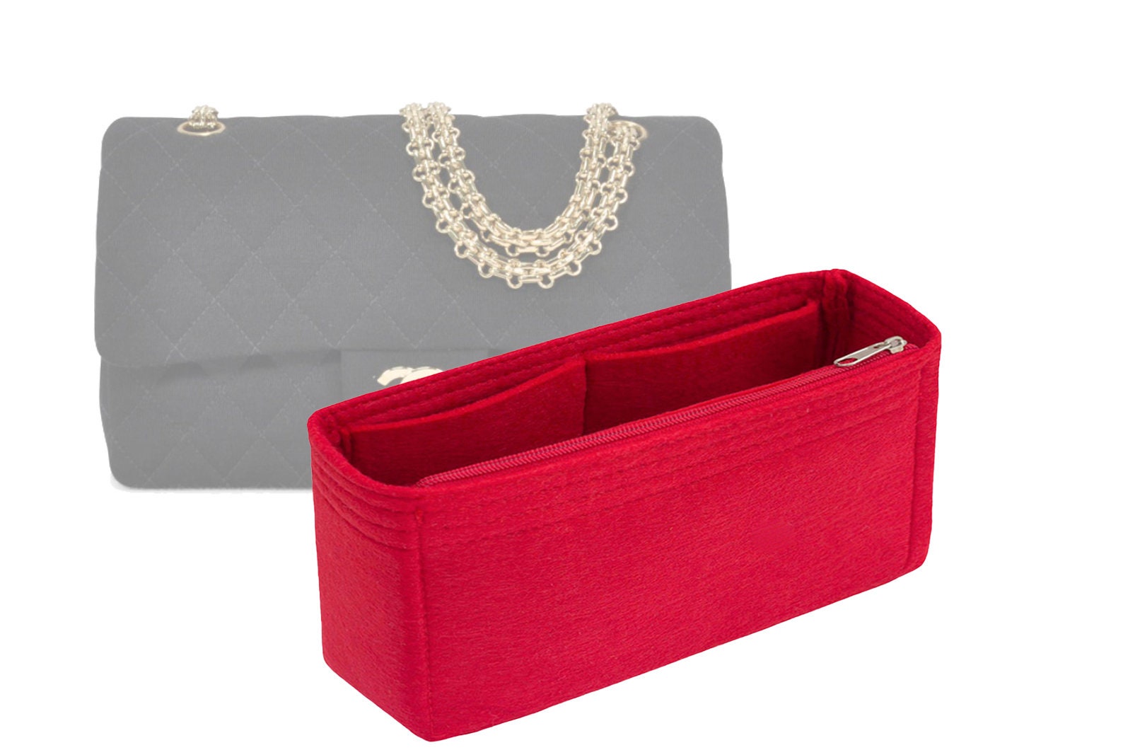 (3-78/ CHA-Classic-Mini-SQ-F) Bag Organizer for CHA Classic Mini Square  (17cm) Flap Handbag : F-Type
