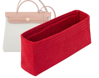 Customizable "Herbag 31 Retourne Bag" Felt Bag Insert Organizer And Bag Liner In 18cm/7inches Height, Red Color