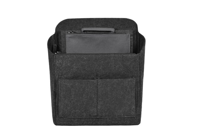 Customizable Bag Insert Organizer, Felt Bag Insert Organizer, With iPad Placer & Laptop Place Worldwide Shipping 4-6 Days image 1