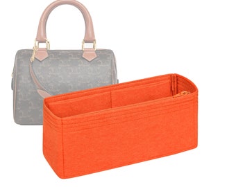 For "Boston Bag Small" Customizable Felt Organizer In 10 cm/3.9 inches Height, Bag Liner, Orange