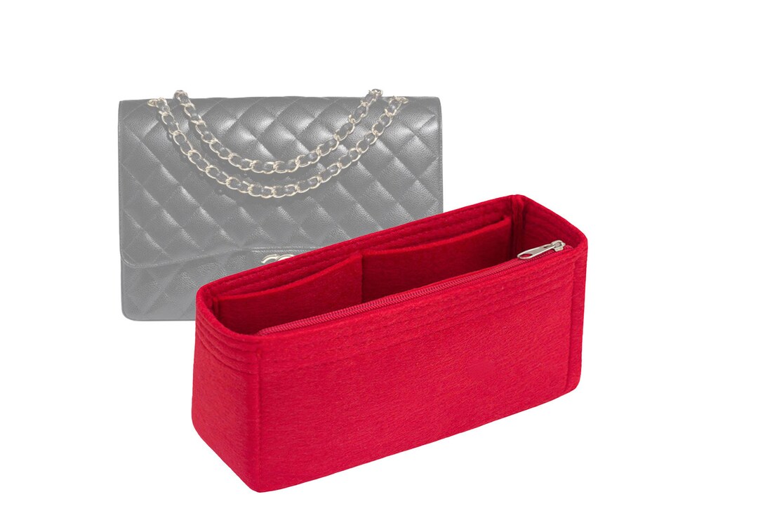 Customizable "classic Double Flap Maxi Bag" Felt Bag Insert Organizer ...