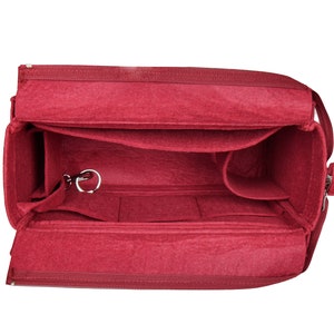 Customizable Neverfull MM Bottom Length 12.6''/32 cm Felt Bag Insert Organizer In 7/18 cm Height, Bag Liner, Wine image 3