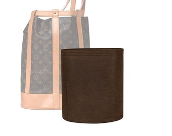 Customizable "(Old) Randonnee PM Bag" Felt Bag Insert Organizer And Bag Liner In 28cm/11inches Height, Brown Color